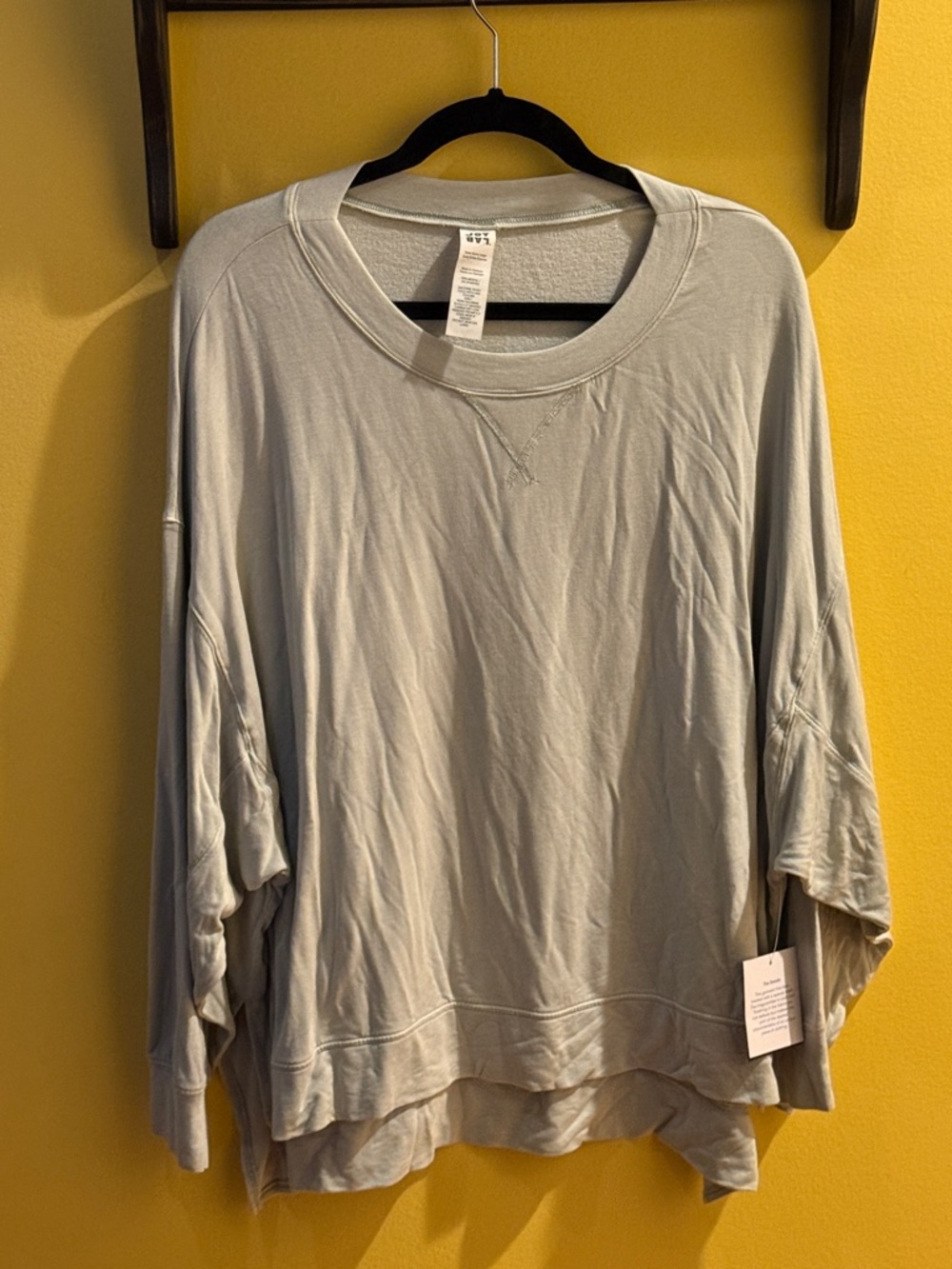 Relaxed Women's Pullover Top in Light Sage